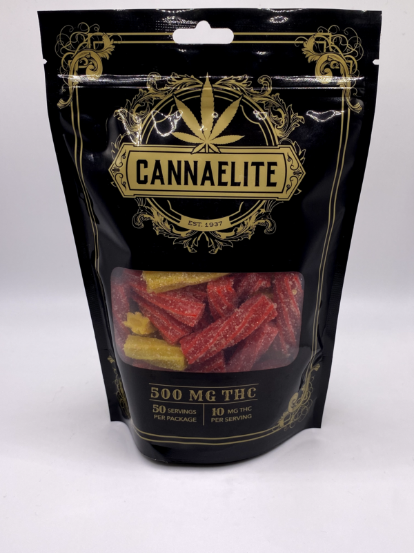 Canna Elite Licorice Bites 500mg Delta 8 50 ct Cherry Lemon